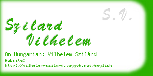szilard vilhelem business card