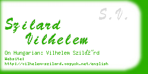 szilard vilhelem business card